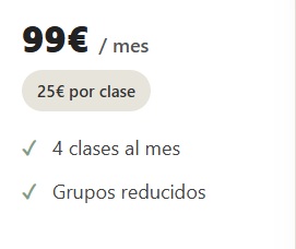 Bono 4 Clases / Mes